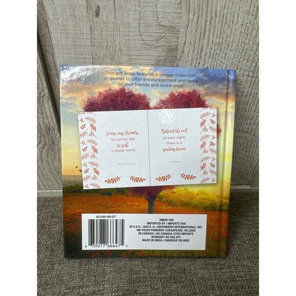 Inspirational Hardcover Quote Book He Who Plants A Tree Plants A Hope - Picture 2 of 2